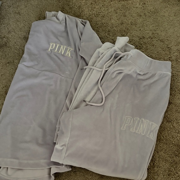 PINK Victoria's Secret Gray (purply) sweatsuit - Picture 1 of 6